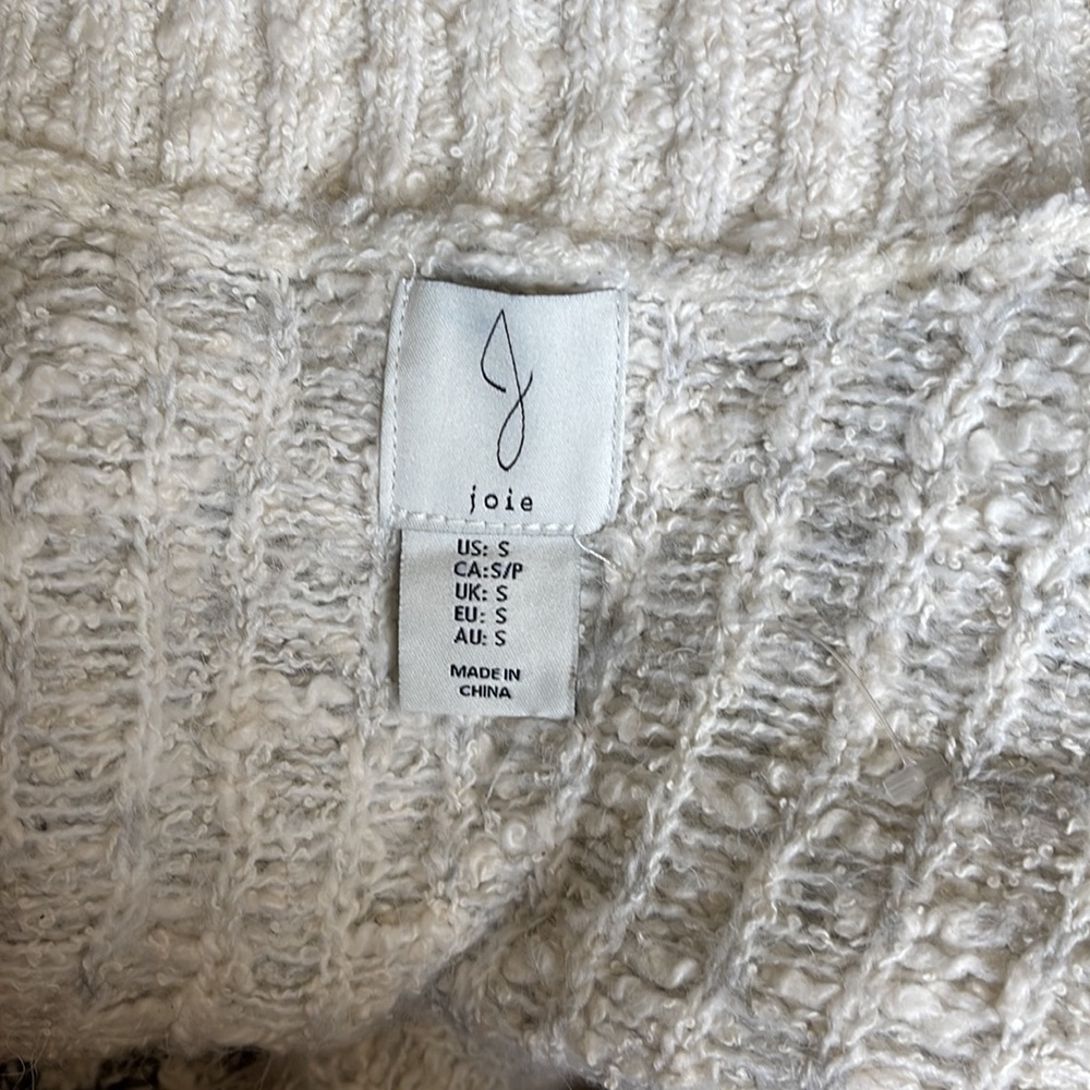 Joie Aztec Print Duster Chunky Oversized Cardigan Cream - Picture 4 of 4